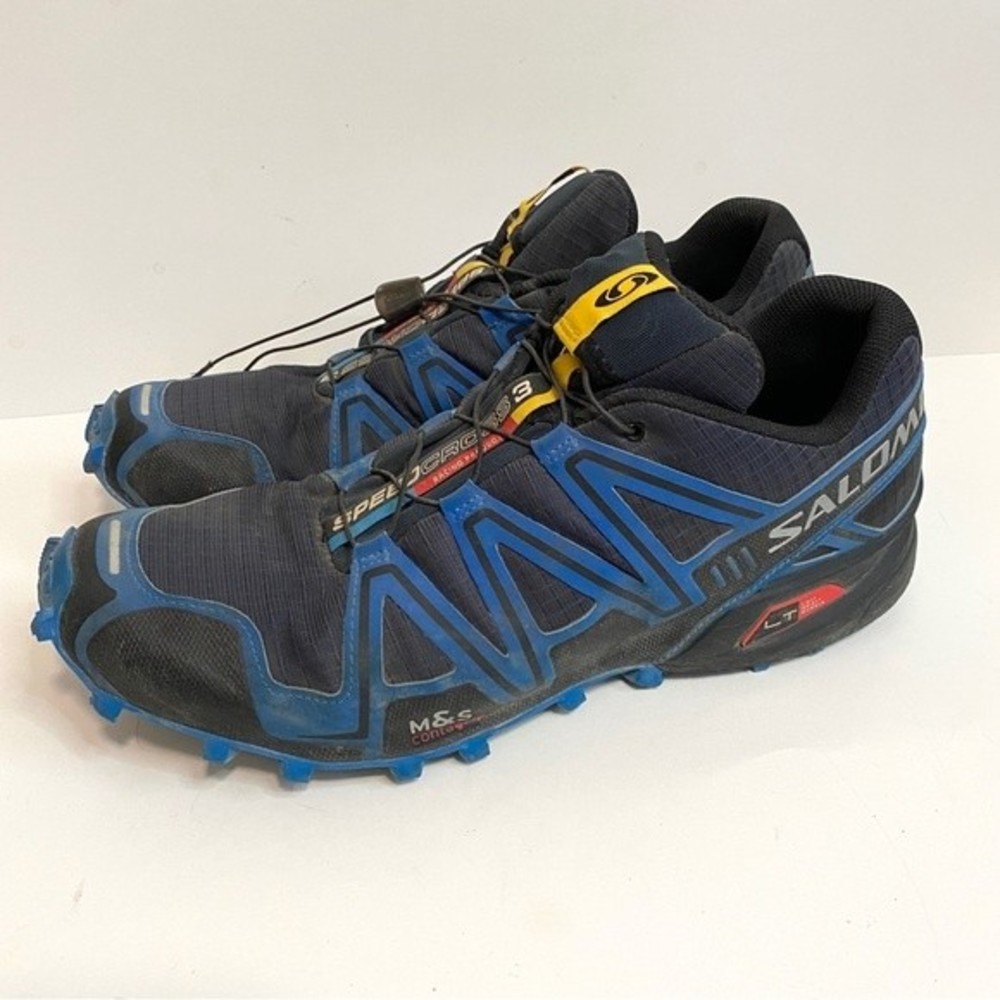 Salomon Men's Speed Cross 3 Trail Running Shoes Blue Black Size 13